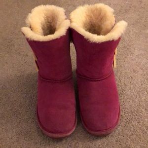 Bearpaw Fuchsia Pink Sherpa Boots